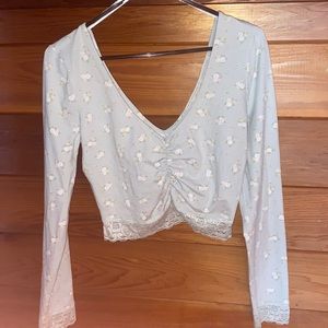 Urban Outfitters long sleeve, lace lined top